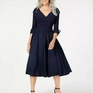 Jessica Howard Navy Crinoline Dress sz 6